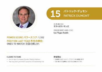 2021年アジアゲーミングパワー50: 15位パトリック・デュモン