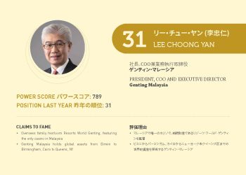 2021年アジアゲーミングパワー50: 31位リー・チュー・ヤン (李忠仁)
