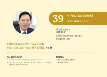 2021年アジアゲーミングパワー50: 39位イ・サムゴル（李参杰）