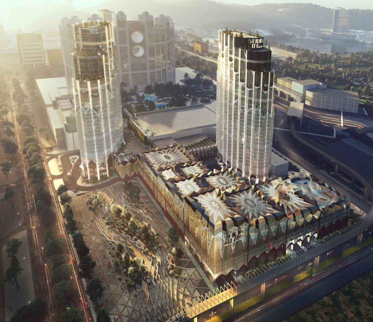 メルコ　新タワー上棟式の際にスタジオシティ第2フェーズのコンセプトを発表